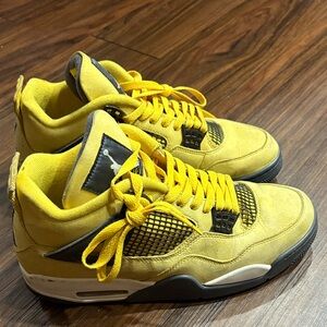Yellow Men’s Basketball Sneakers - Suede High-Top